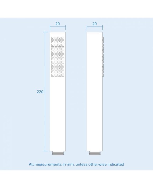 Square Single Mode Pencil Handset Chrome-Single Function - Image 2