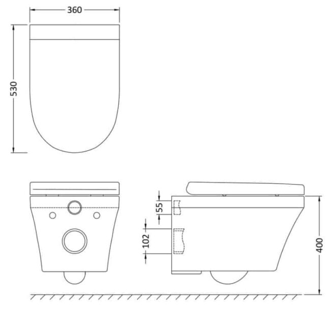Hudson Reed Luna Wall Hung Pan & Soft Close Seat - CPA027 - Image 6