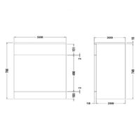 Denza Futura Gloss White Space Saving Toilet with Sink on Top 500mm - Image 8