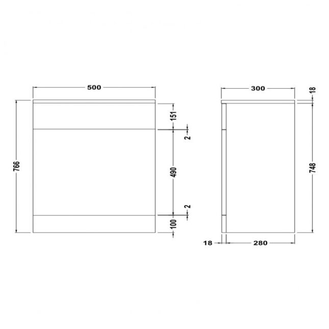 Denza Futura Gloss White Space Saving Toilet with Sink on Top 500mm - Image 8