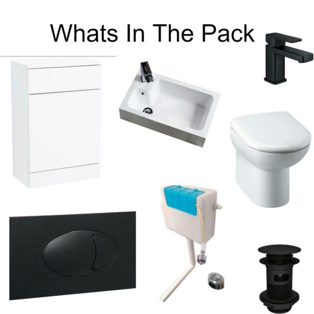 Nero All In One Space Saving Toilet + Sink Basin Combination Unit -Full Pack - Image 6