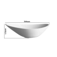 AquaVolere White Manila Oval Resin Washbowl Basin – 564x323mm - Image 3