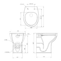 Tavistock Loft Comfort Height Back To Wall Rimless Toilet-Soft Close Seat - Image 4
