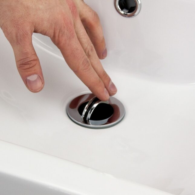Basin Flip Top Swivel Waste Slotted-Chrome-Anti Vandal - Image 2