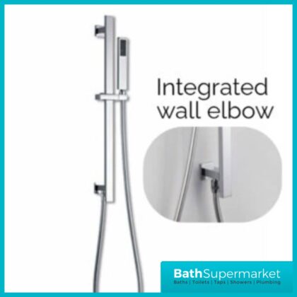 Modern Square Slide Rail Shower Kit with Hose