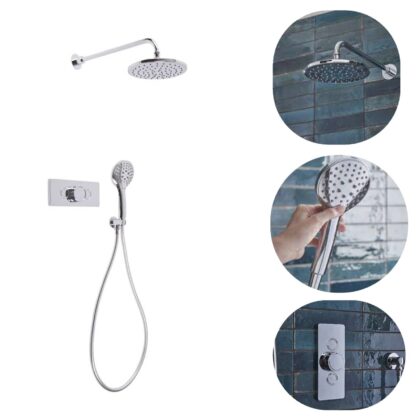 Tavistock Axiom Dual Function Push Button Valve-Shower Head Shower Handset