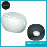 RAK Cloud Rimless Wall Hung Toilet with Urea Soft Close Seat - Alpine White