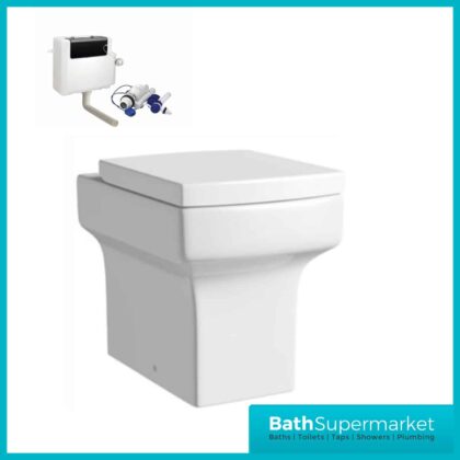 Denza Square Back To Wall Pan And Soft Close Concealed Cistern