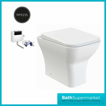 Ava Rimless Back To Wall Toilet Pan & Concealed Cistern