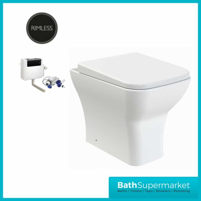 Ava Rimless Back To Wall Toilet Pan & Concealed Cistern