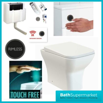 Touch Free Infra Rimless Pan & Concealed Cistern Package