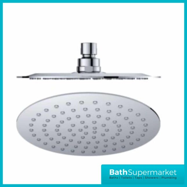 Round 200mm x 200mm Stainless Steel Ultra slim Shower Head