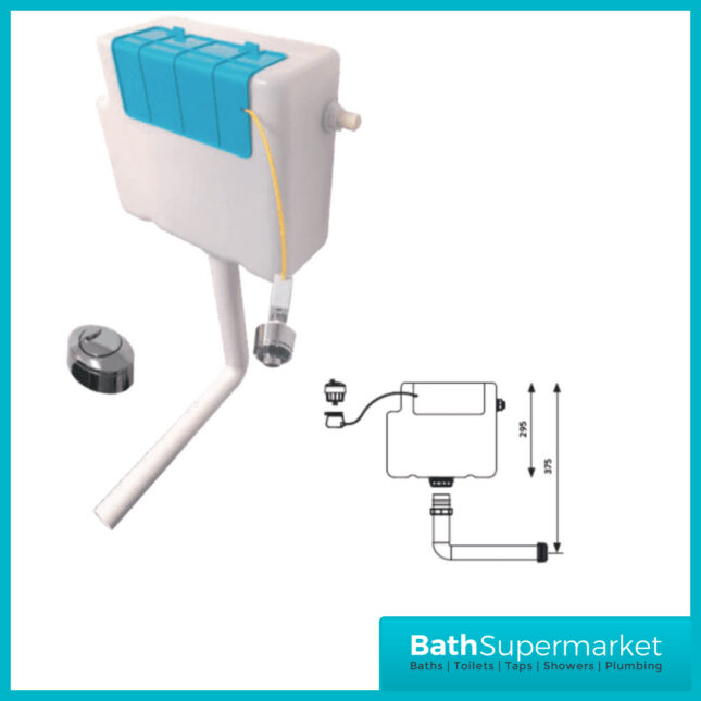 Rimless Ava BTW Pan & Cistern Pack- Choice Of Buttons - Image 3