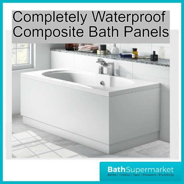 1900mm White Composite Waterproof Bath Panel - Adjustable Plinth