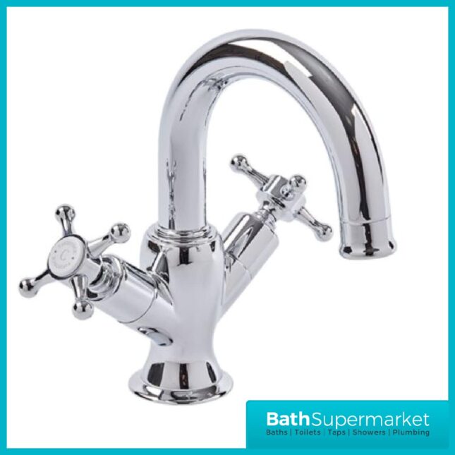 Ashmore Chrome Basin Mixer Tap-Clicker Waste