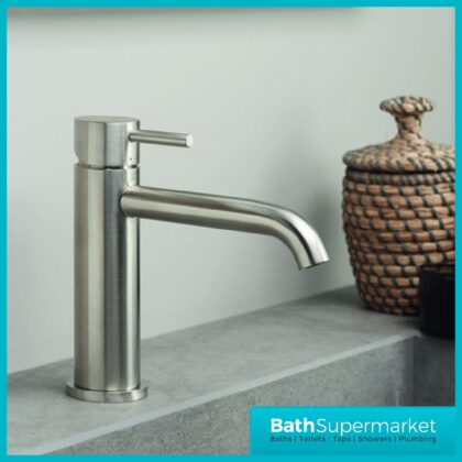 BTL Vema Tiber Stainless Steel Basin Mixer Tap-No Waste