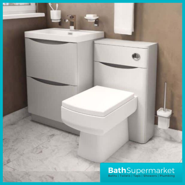 Cassellie Bali Matt Grey Back To Wall 500mm x 202 WC Unit