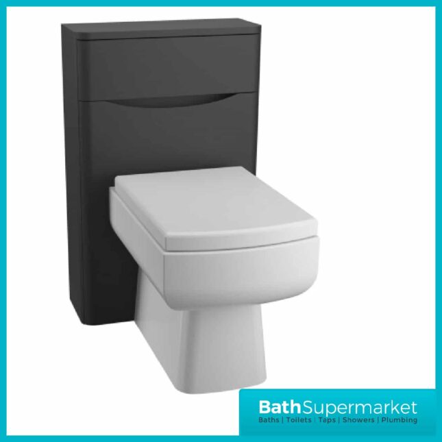 Cassellie Bali Anthracite Back To Wall 500MM WC Unit