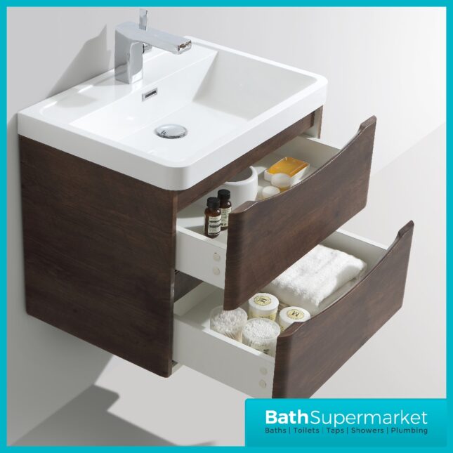 Cassellie Bali Chestnut 600MM Wall Mounted Unit
