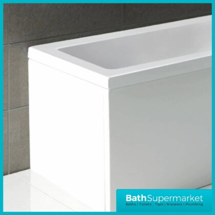 End Panel for P & L Shaped Shower Bath - 700mm- Acrylic