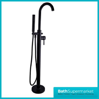 Freestanding Harrow Matt Black Bath Shower Mixer Tap