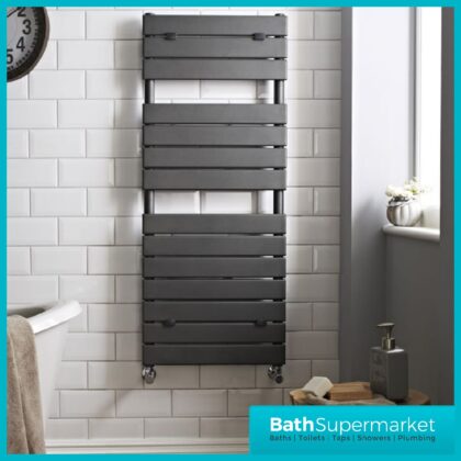 Hudson Reed Flat Panel Designer Radiator 500mm x 1213mm - Anthracite