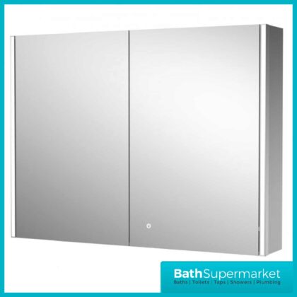 Hudson Reed Leda 800mm LED Touch Sensor Mirror Cabinet with Shaver Socket