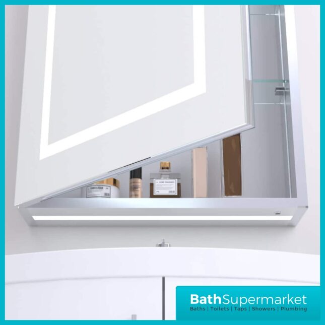 Kartell K-Vit Frame LED Illuminated Bathroom Mirror Cabinet 500 Width x 700mm Height