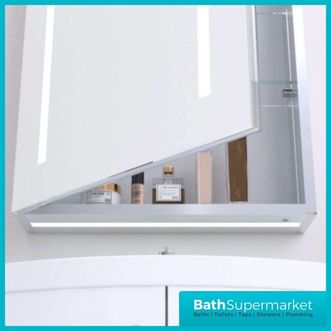 Kartell K-Vit Spectrum LED Illuminated Bathroom Mirror Cabinet 500 Width x 700 Height
