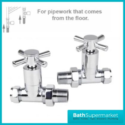Kartell Chrome Straight Times Manual Valves (Pair)