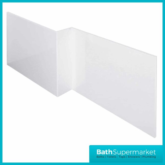 L Shaped MDF Front Bath Panel 540mm x 1700mm - Gloss White