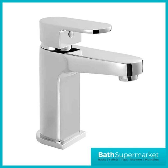 Maida Chrome Mono Basin Mixer Tap-Clicker Waste