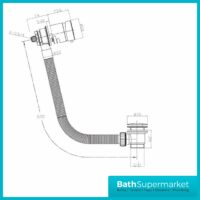 Matt Black Bath Filler Overflow With Click Clack Waste