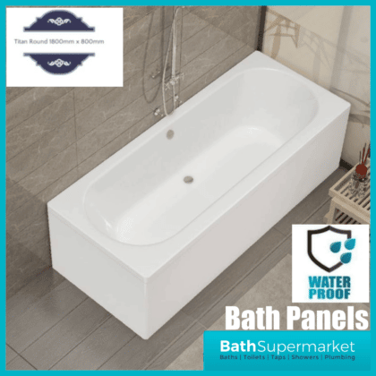 Titan Melbourne Round 1800mm x 800mm Double Ended Bath-NTH