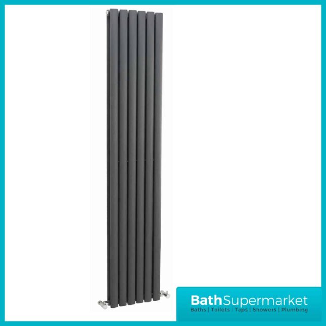 Revive Double Panel Designer Vertical Radiator 354mm x 1500mm - Anthracite