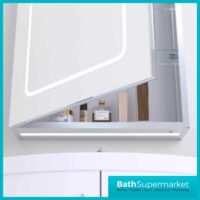 Kartell K-Vit Fine LED Illuminated Bathroom Mirror Cabinet 500mm Width x 700mm Height - Image 6