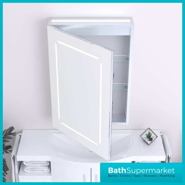 Kartell K-Vit Link LED Bathroom Mirror Cabinet 500mm Width x 700mm Height