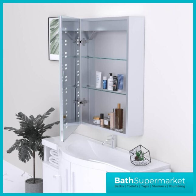Kartell K-Vit Kandy Bathroom LED Mirror Cabinet 500mm Width x 700mm Height