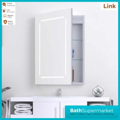 Kartell K-Vit Link LED Bathroom Mirror Cabinet 500mm Width x 700mm Height