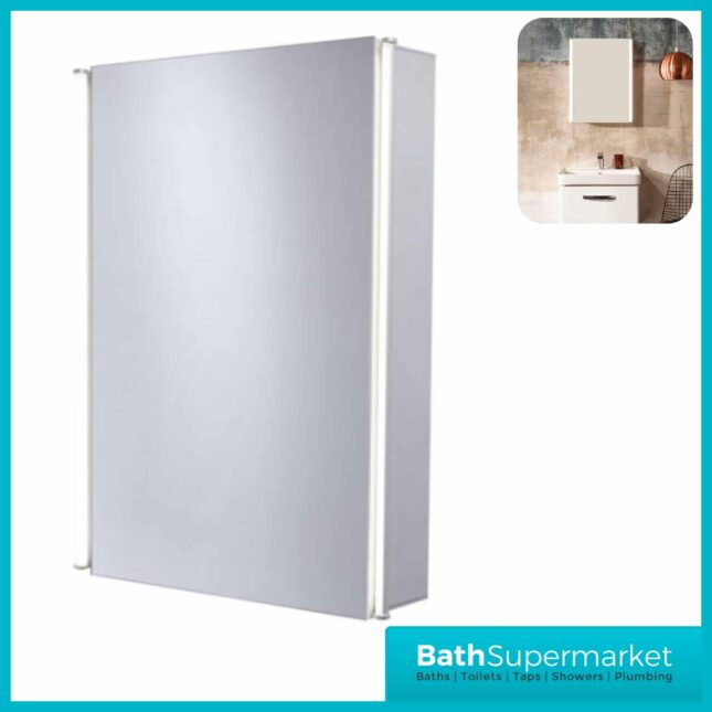 Tavistock Elements Stride Single Door Illuminated Mirror Cabinet 490mm x 650mm