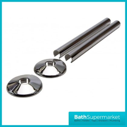Talon Snappit Radiator Pipe Covers & Collars 200mm Chrome Pair
