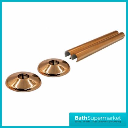 Talon Snappit Radiator Pipe Covers & Collars 200mm Rose Gold Pair