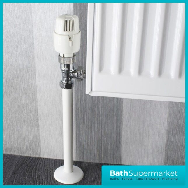 Talon Snappit Radiator Pipe Covers & Collars 200mm White Pair