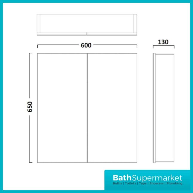 Tavistock Elements Aluminium Double Door Balance Mirror Cabinet