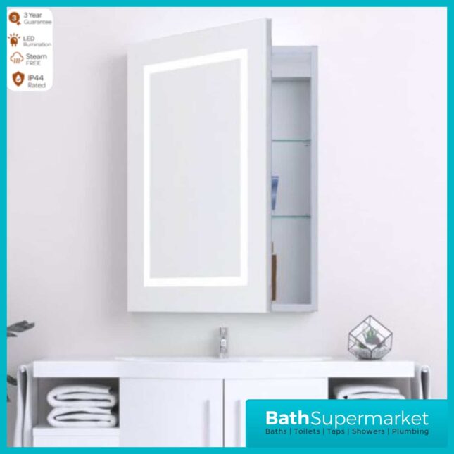 Kartell K-Vit Frame LED Illuminated Bathroom Mirror Cabinet 500 Width x 700mm Height