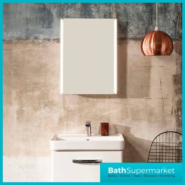 Tavistock Elements Stride Single Door Illuminated Mirror Cabinet 490mm x 650mm