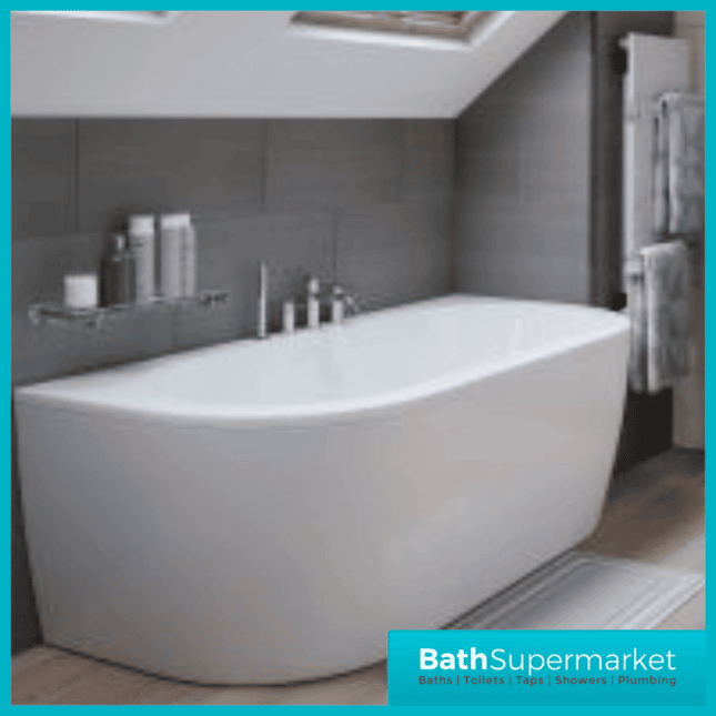 AquaVolere Indulgence D Shape Double End Back To Wall 1700 x 750 0TH Bath - Image 4
