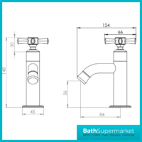 Tavistock Cheltenham Chrome Pair Of Pillar Basin Taps-TCM70