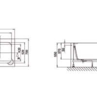 Sardunya 1400mm x 700mm Round Single Ended Bath-NTH - Image 3