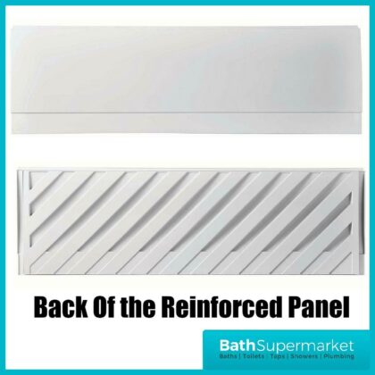 Reinforced Bathroom 1700mm x 525mm White Gloss Acrylic Front Side Bath Panel